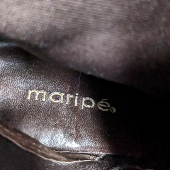 Vintage Brown Patchwork Y2K/90s Block Heel Boots - Picture 7 of 8